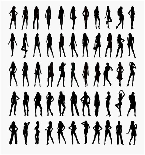 Vector Set Of Woman Silhouettes Free Vector Graphics All Free Web
