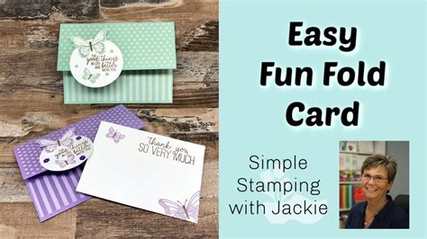Easy Fun Fold Card With Pocket Dressed Up With Butterfly Gala Jackie