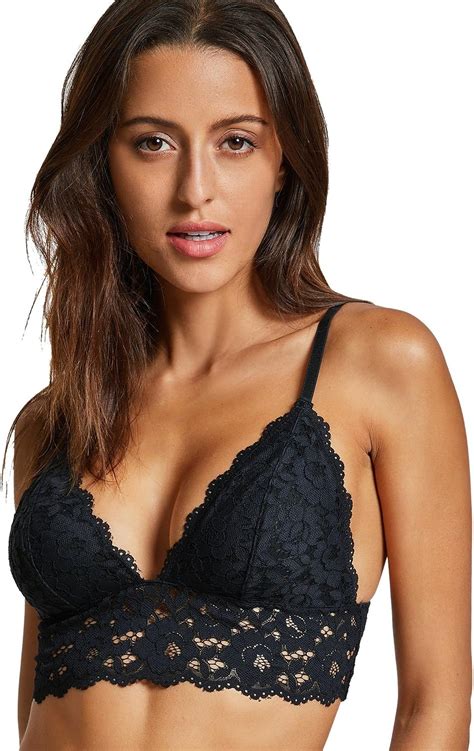 buy dobreva women s lace padded bralette plunge wireless longline bra for a to d cups online in