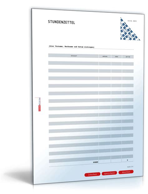 Stundenzettel vorlage für word und pdf. Stundenzettel Tagesübersicht | Vorlage zum Download