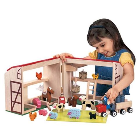 The Best Wooden Toy Barn Toy Farm Sets For Toddlers And Little Kids