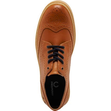 Buy Fred Perry Mens Authentic Davies Leather Shoes Tan