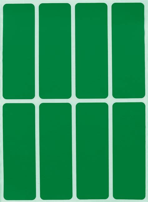 Royal Green 3x1 Permanent Adhesive Labels Color Code Stickers Rectangle ...