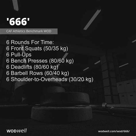 666 Workout Functional Fitness Wod Wodwell Bench Workout Wod