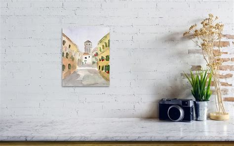 Geraniums Cannaregio Watercolor Painting Of Venice Italy Poster By