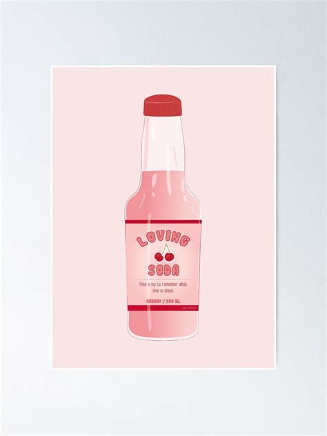 Loving Soda Aesthetic Cherry Soda Bottle Poster By Sappyaesthetic