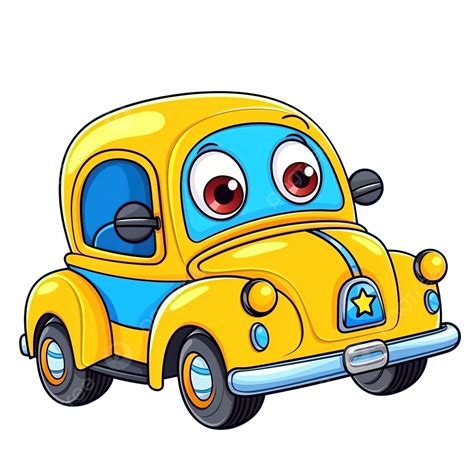 Cute Car Cartoon Illustration Cute Cartoon Car Png Transparent Image