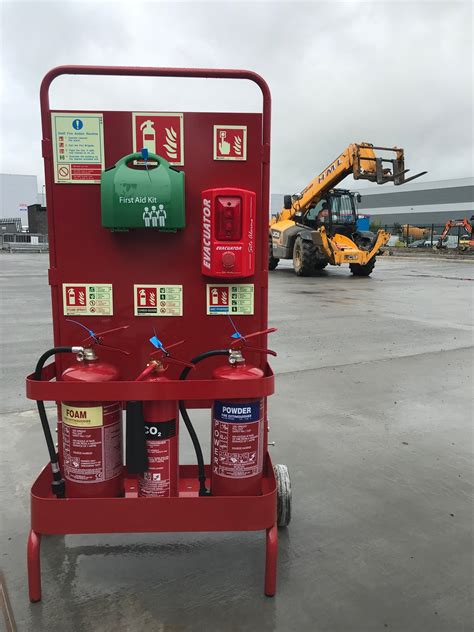Contractor Trolley Building Site Fire Extinguisher Wireless Alarm