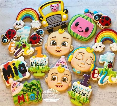 Cocomelon Decorated Cookies Birthday Sweets Fancy Cookies Cookie