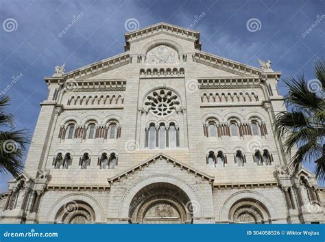 Cathedral Of Our Lady Immaculate Conception Monaco Stock Photo