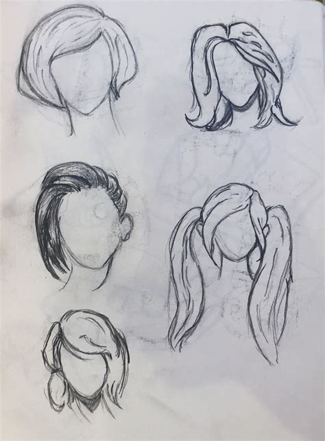 Hair Styles How To Draw Hair Hair Sketch Drawings
