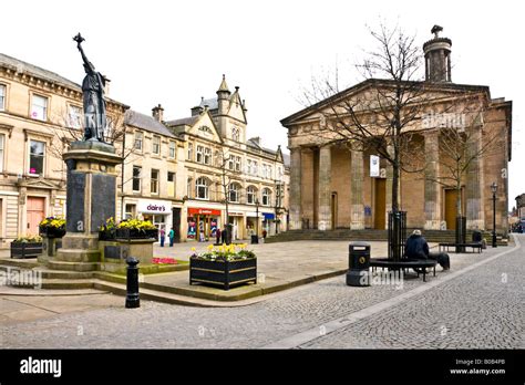 High Street Elgin Moray Scotland With War Memorial Left And St Giles