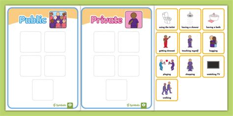 Twinkl Symbols Public And Private Sorting Activity
