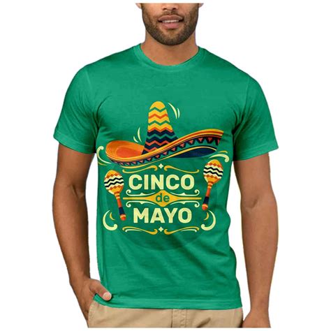 Gyujnb T Shirts For Men 2024 Mens Summer Mexican De Carnival T Shirt