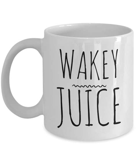 Wakey Juice Mug Ceramic Funny Coffee Cup Funny Coffee Cups Cute Coffee