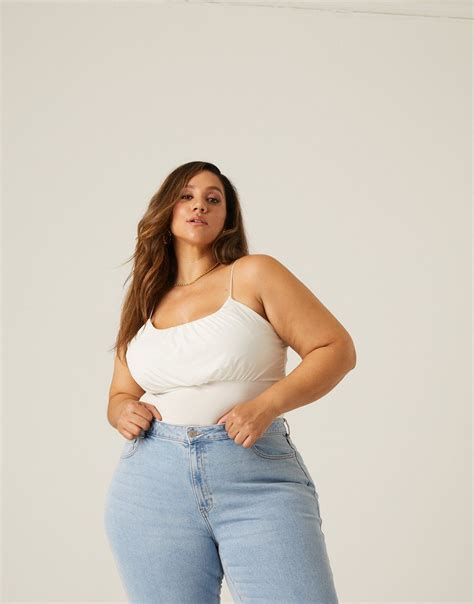 Curve Gathered Tank Plus Size Tops Ave Curvy Girl Outfits Plus