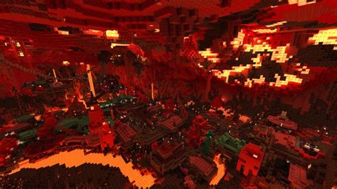 Crimson Empire Minecraft Nether City In 2021 Minecraft Minecraft