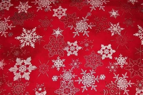 Snowflake Fabric Christmas Fabric Holiday Fabric 34 Yard Etsy