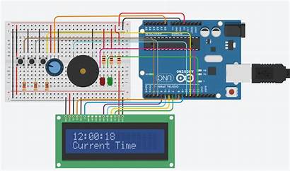 Clock Alarm Arduino Digital Uno Interface User