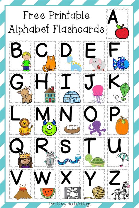 Free Printable Abc Flashcards With Pictures Free Printable Templates