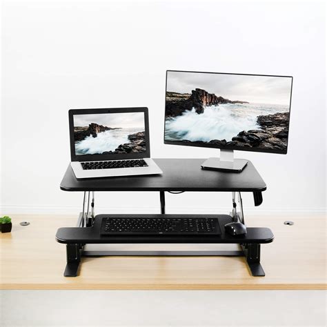 Vivo Height Adjustable 32 Inch Stand Up Desk Converter Quick Sit To