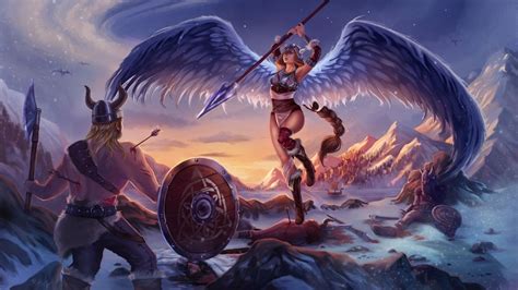 Fantasy Artwork Art Warrior Angel Women Battle F Wallpaper