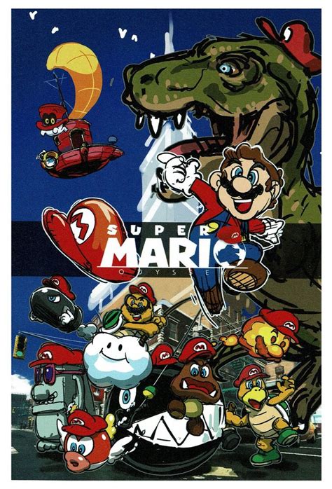 Super Mario Odyssey Cover Art Concept Drafts Super Mario Art