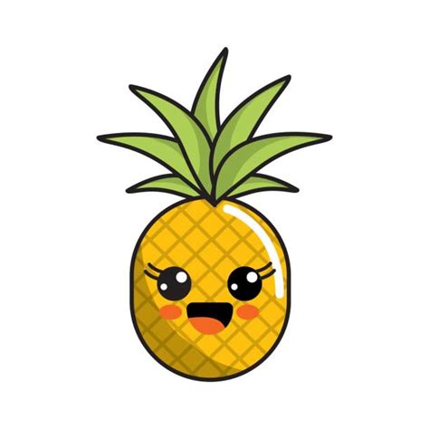 Best Pineapple Cartoon Illustrations Royalty Free Vector