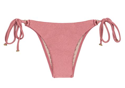 Shop The Latest Rio De Sol Accessorized Iridescent Pink Brazilian Bikini Bottom Bottom Callas