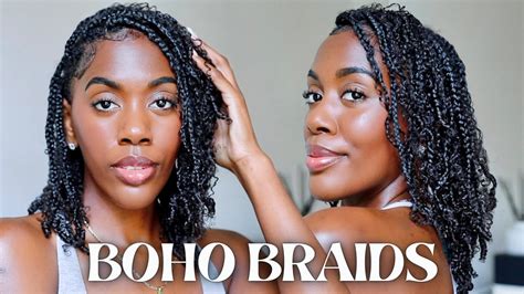 I Tried The Viral Boho Braids On Natural Hair Style Diy Boho Braids