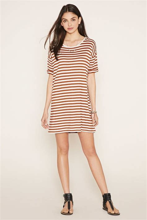 Striped T Shirt Dress Forever 21 2000186744 Striped T Shirt Dress