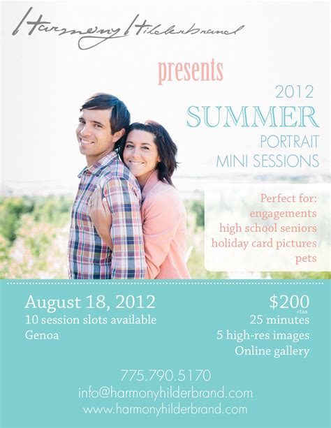 Layout Of Mini Session Flyer Inspiration Mini Sessions Photography
