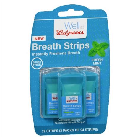 Walgreens Fresh Mint Breath Strips 3 Ct 24 Ct Kroger