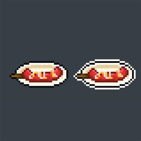 Grilled Sausage In Pixel Art Style 23330750 Vector Art At Vecteezy