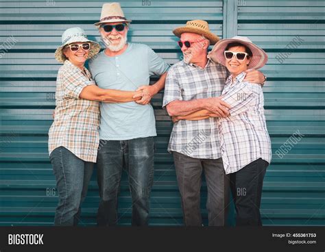 Smiling Group Four Image And Photo Free Trial Bigstock