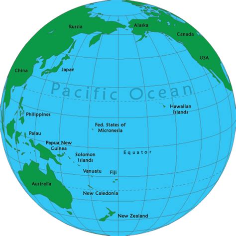 Map Of Pacific Ocean Pacific Ocean Map