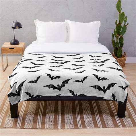 Bats Pattern Throw Blanket By Luna May Redbubble