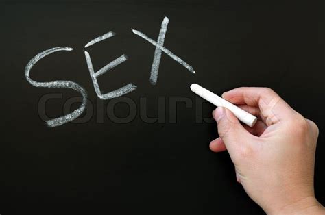 Word Of Sex Written In Chalk On A Stock Image Colourbox Free Nude Porn Photos