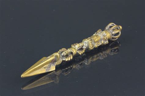 Chinese Tibetan Bronze Phurba Dagger