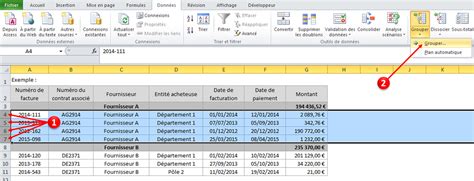 Comment Grouper Des Colonnes Lignes Compétences Excel