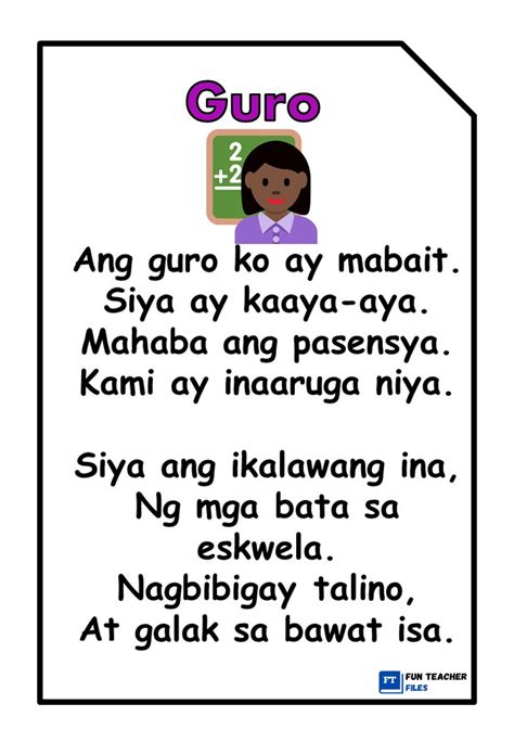 Filipino Reading Passages About School Fun Teacher Files