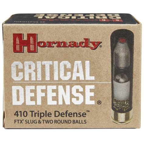 Hornady Critical Defense 410 Triple Defense Cartridges By Hornady At