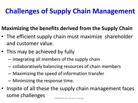 Ppt Supply Chain Management The Oil And Gas Value Chain Powerpoint