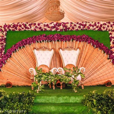 Decorations in indian weddings have surpassed the typical standards of simple hanging or scrunched up drapes and cliched floral arrangements a long time back. Traditional Wedding Decor #allshadesofbeautiful # ...