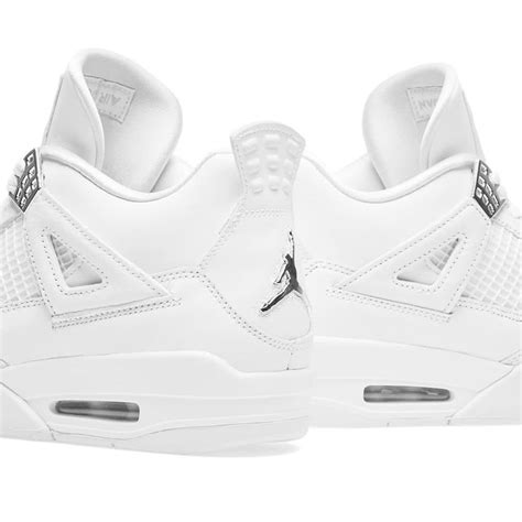 Nike Air Jordan Iv Retro White And Metallic Silver End Tw