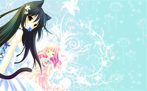 2girls Animal Ears Bunny Ears Bunnygirl Catgirl Isw Loli Sakurazawa