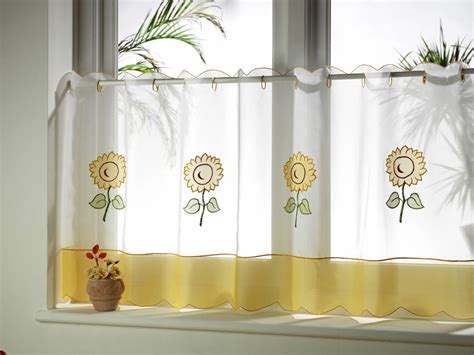 El menú perfecto para decorar tu cocina. SUNFLOWER CAFE CURTAIN VOILE PANELS