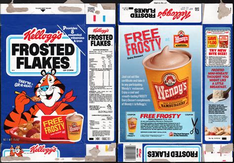 Kellogg S Frosted Flakes Cereal Box Free Wendy S Frosty Flickr