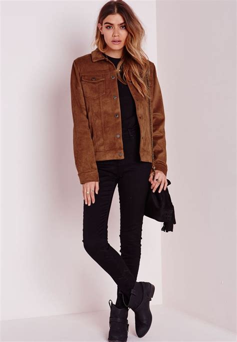 Missguided Faux Suede Jacket Tan Tan Suede Jacket Suede Outfit