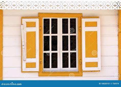 Yellow Window Stock Image Image Of Shutters Reunion 10020151